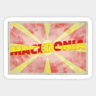 Macedonia Vintage style retro souvenir Sticker